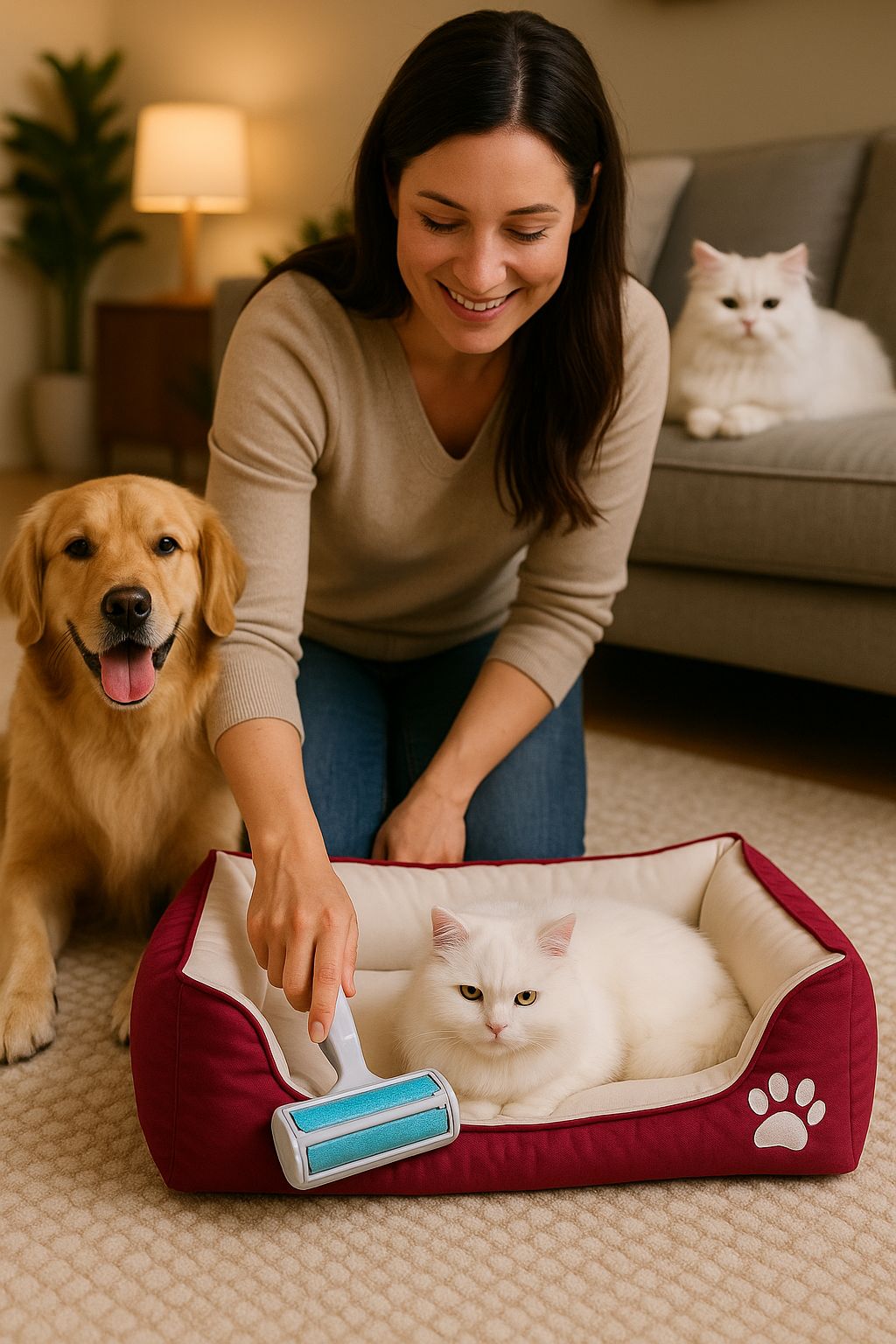Two way lint roller - pet hair remover