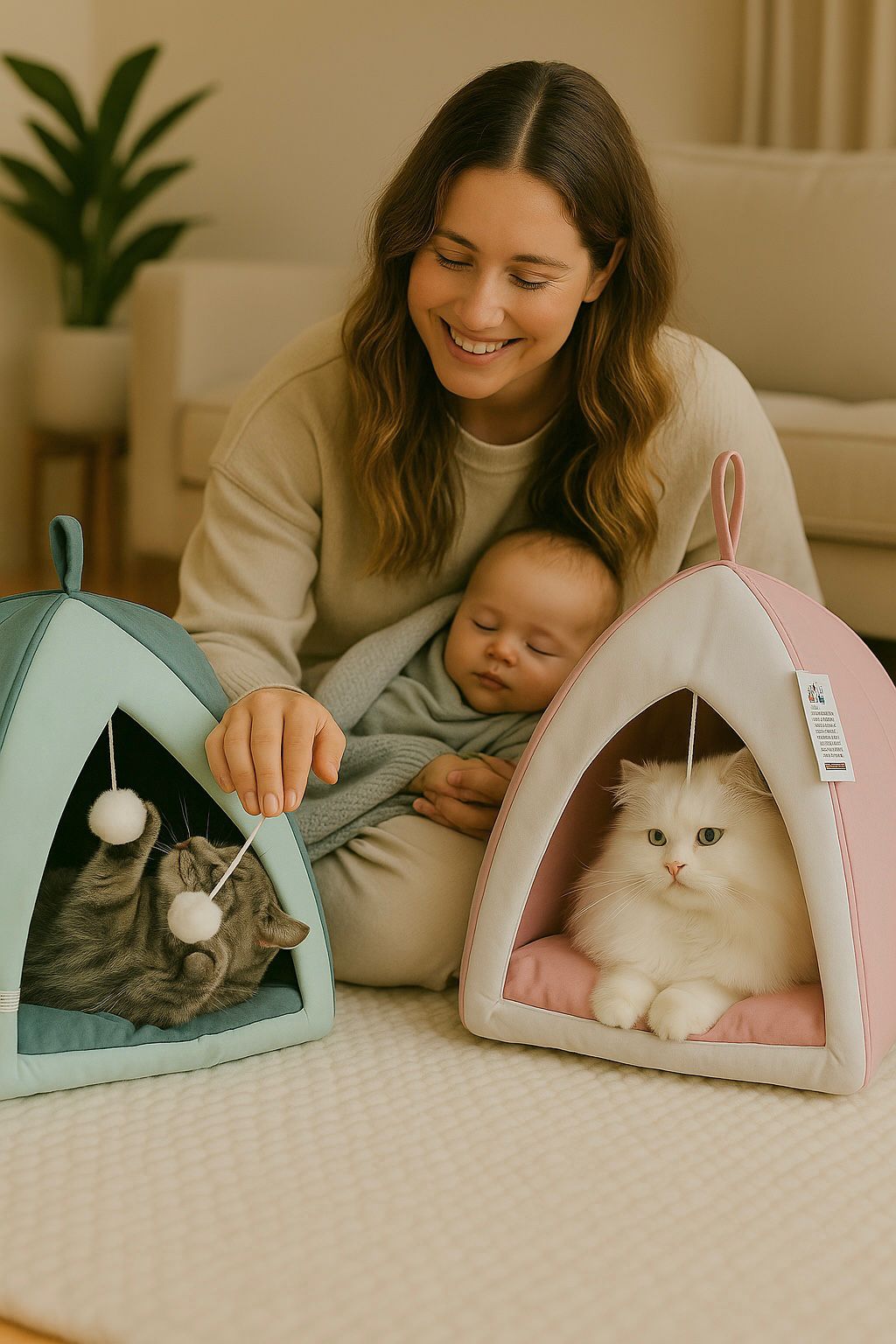 Triangle Pet House - Warm Pet Nest - Free Home Delivery 🚚