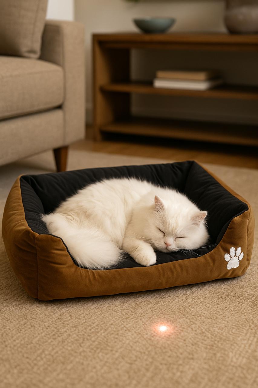 Comfy paw pet bed - XL - For cats & Small breed dogs | Brown and Black
