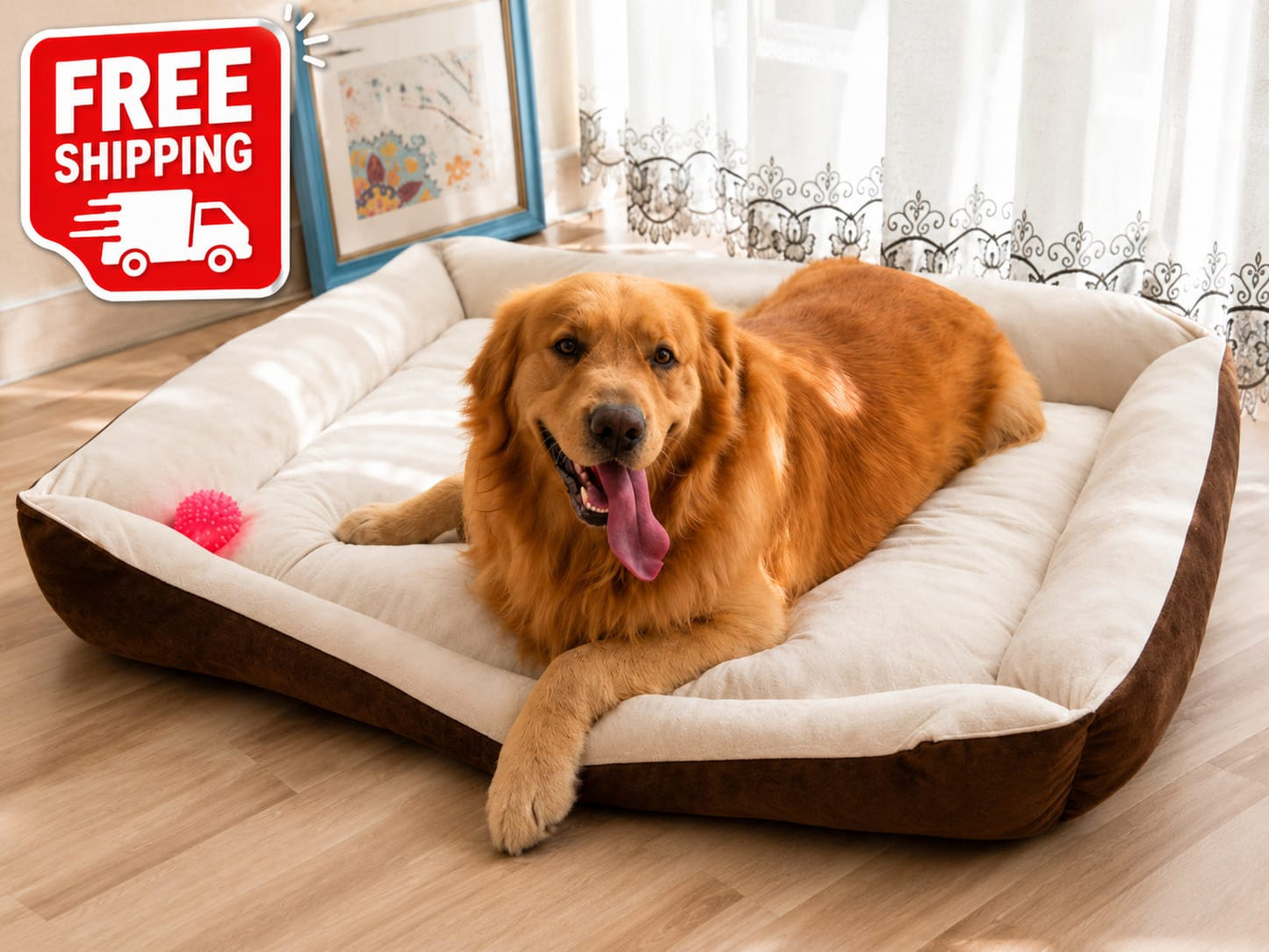 Comfy paw pet bed - For large breed dogs  Free Shipping 🟢