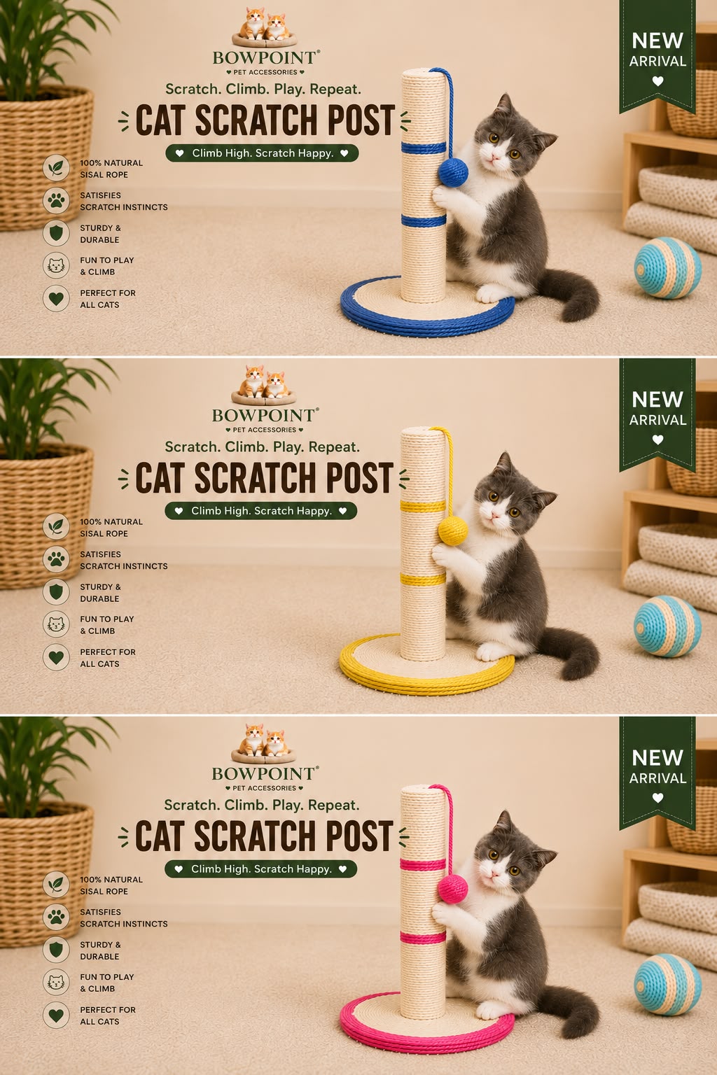 Cat scratching pole 🐭🏐