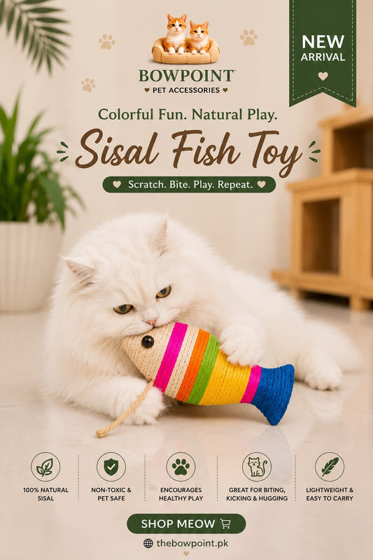 Fish Shape Sisal Cat Scratching Toy
