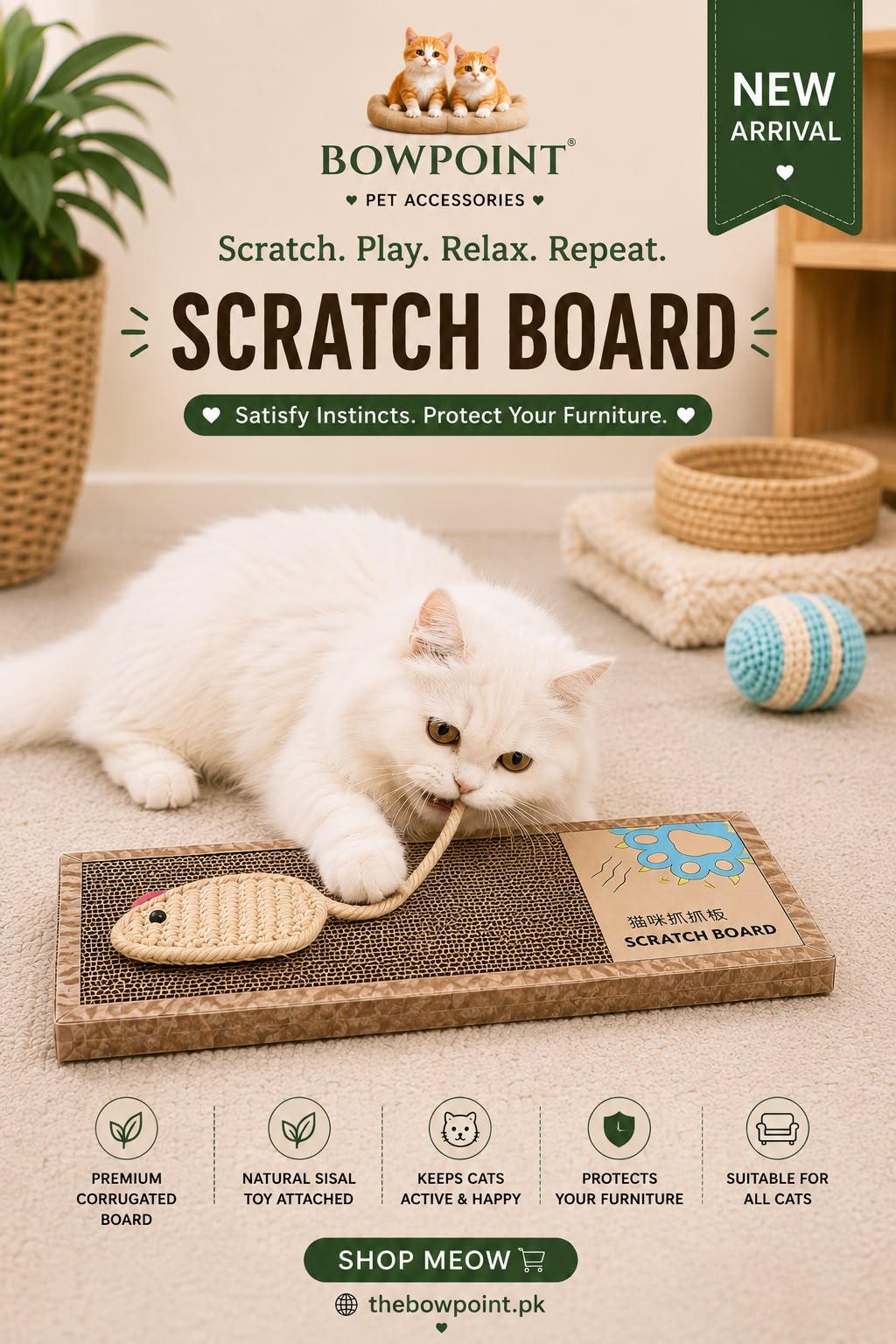 Pet scratcher - with catnip