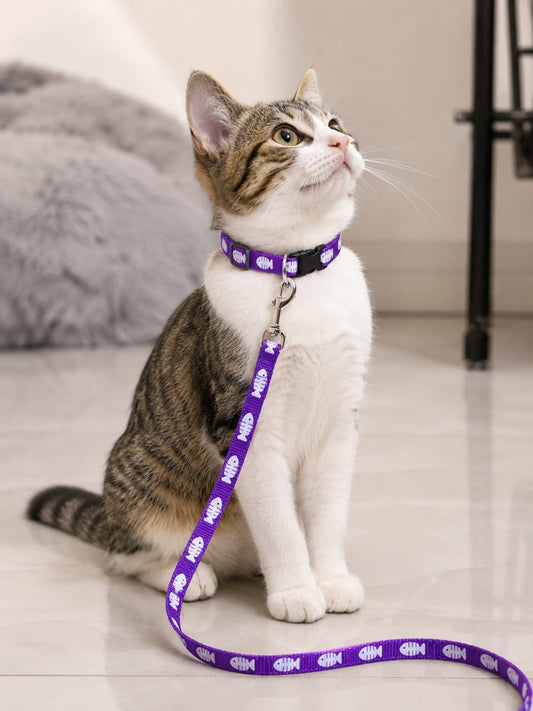Meowchi Walk – Premium Cat collar with attached leash