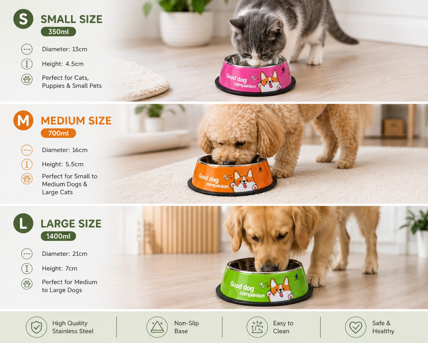 Colorful steel bowl - Dog & Cat size