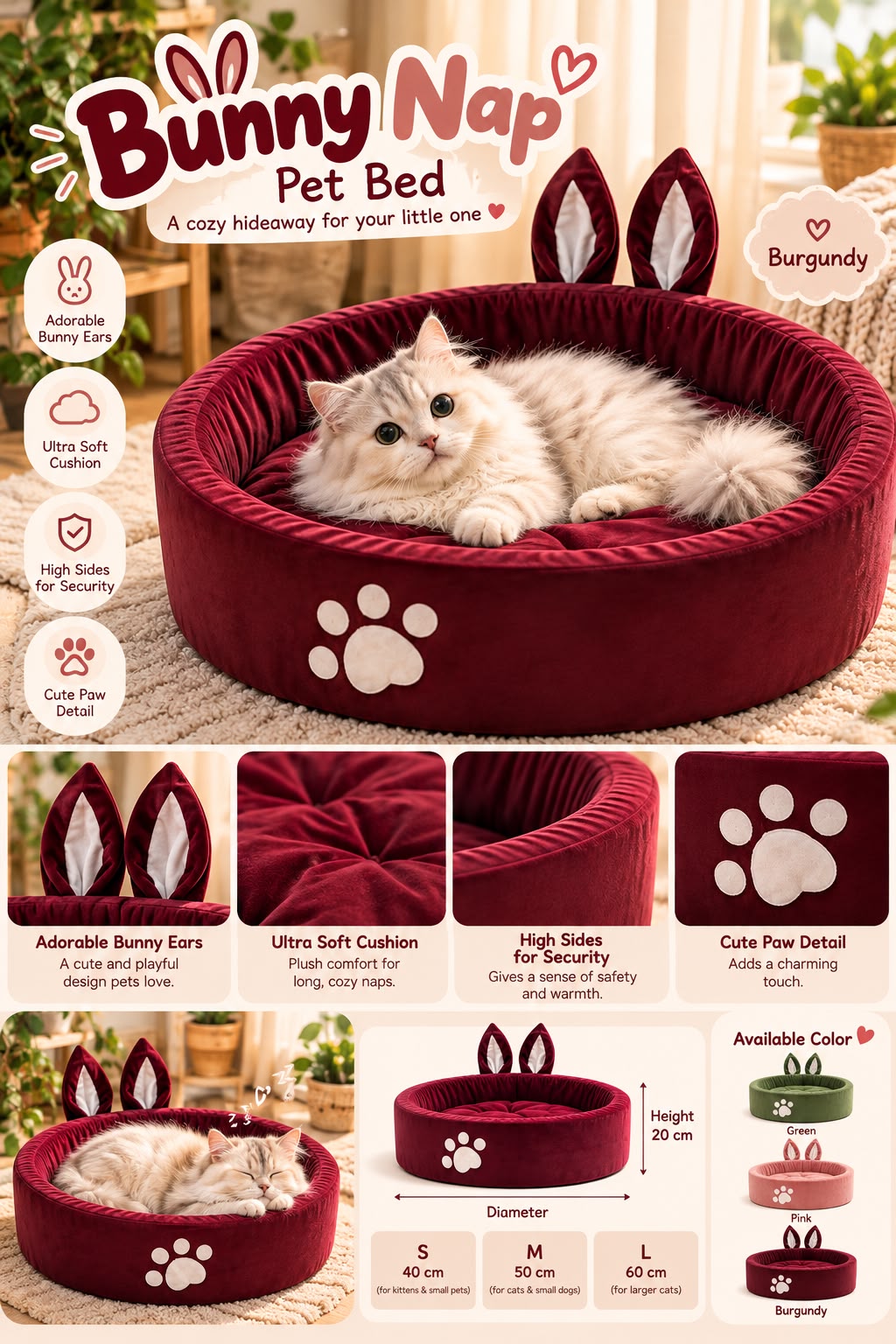 Bunny Nap Pet bed -  🐰
