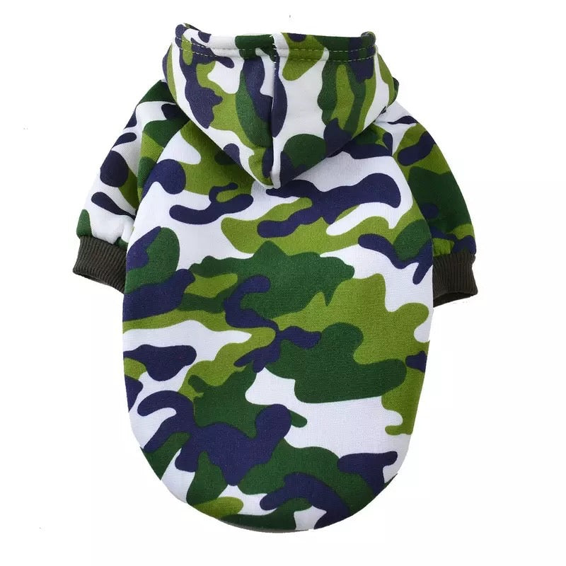 Commando pet hoodie | Green