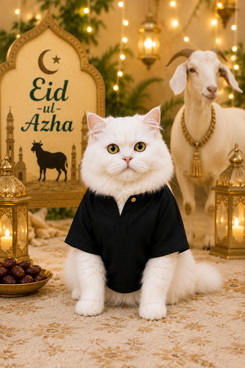Button down Paw Kurta