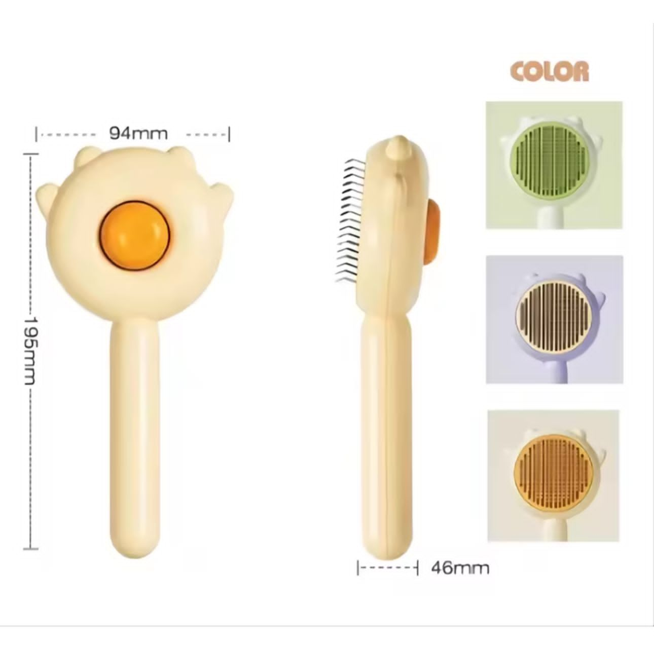 Purry Pet Hair Grooming Brush -  Button Press | Box packaging