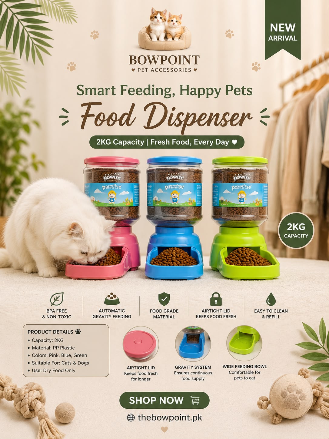 Easy Feed Pet Food Dispenser - 2kg