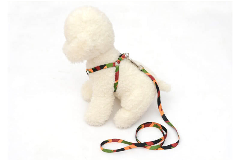 Printed Pet harness Adjustable For Cats and Small breed dog