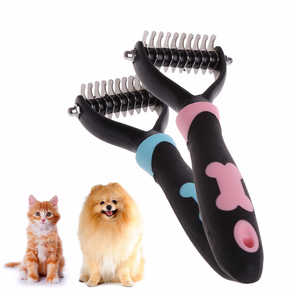 Pet hair demitting comb