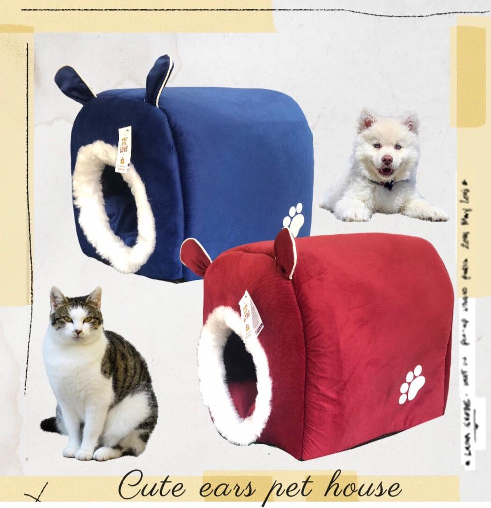 Cute ears pet house – XL – Free Shipping