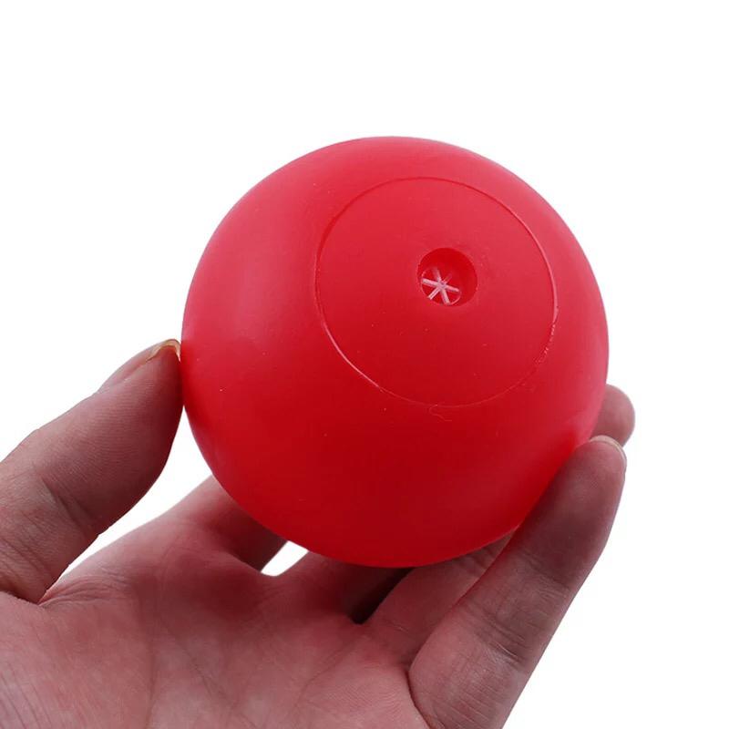 Squeaky teeth dog toy ball