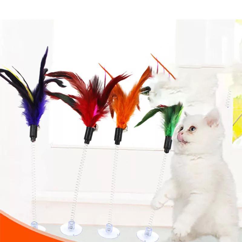 Feathers bell suction toy