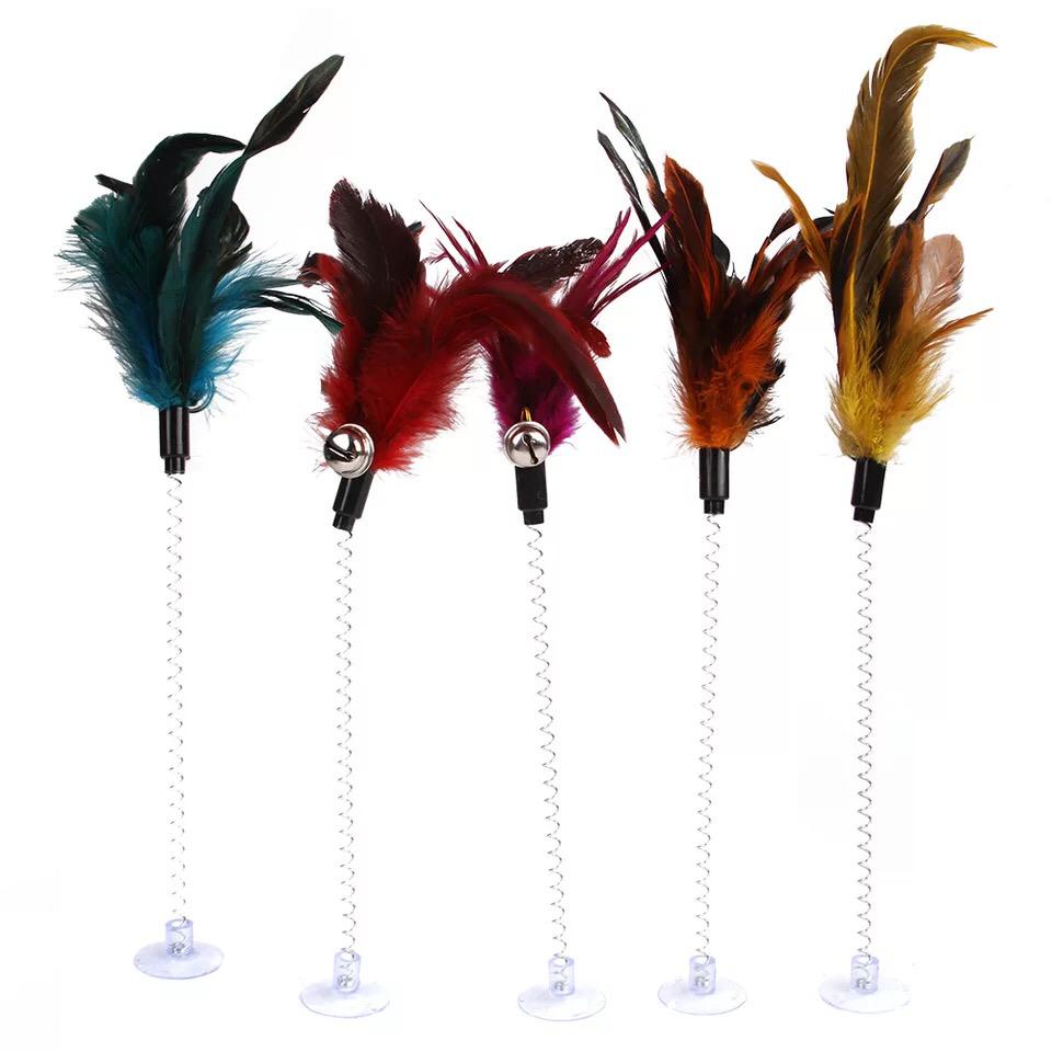 Feathers bell suction toy