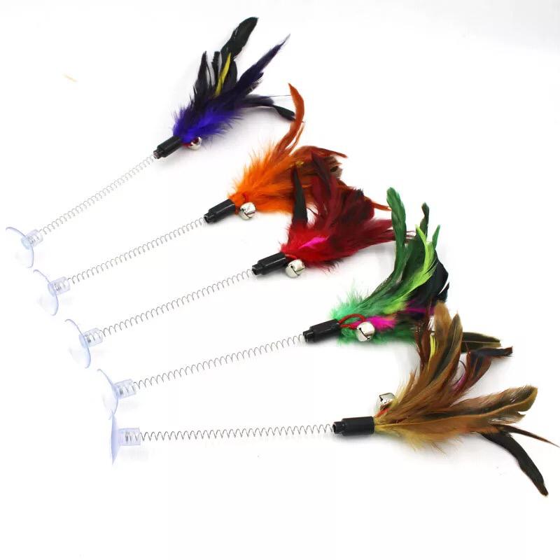 Feathers bell suction toy