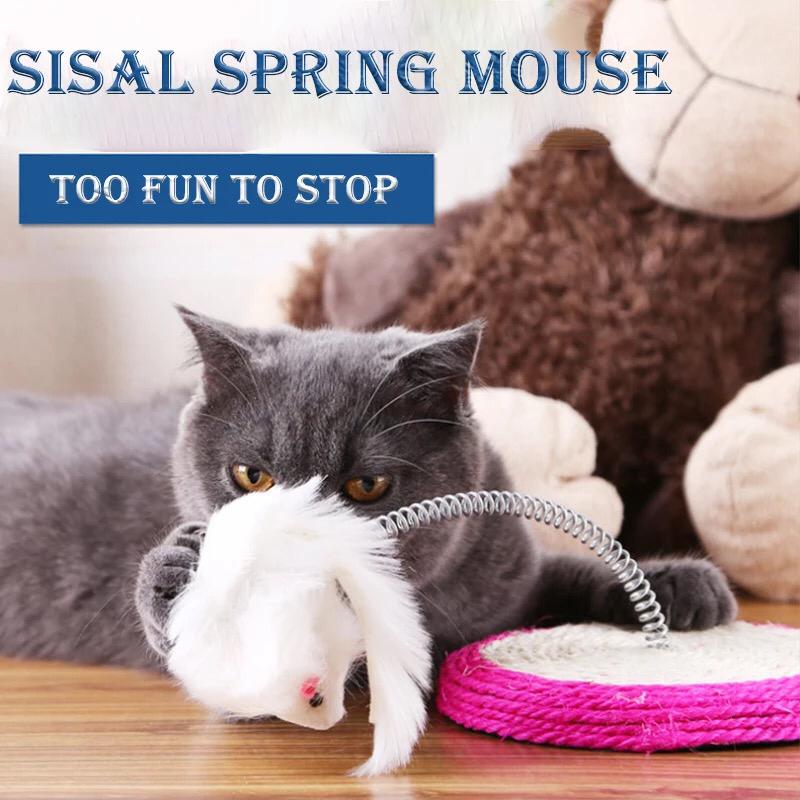 Sisal Spring Mouse Toy