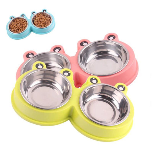 Frog shape pet food bowl