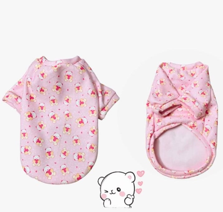 Heart bear pet sweater 🧸💖 Pink