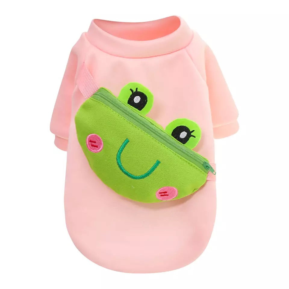 Froggy pouch pet sweater 🐸