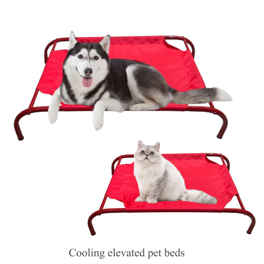 Elevated pet bed for cats and dogs