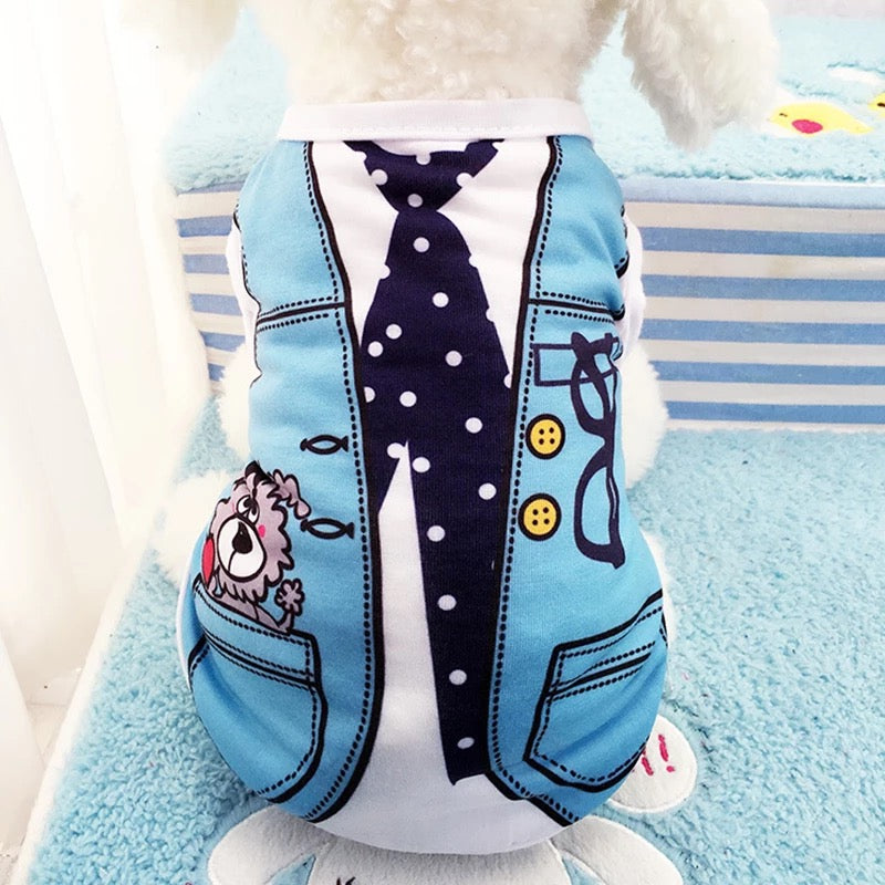 Tie vest pet shirt