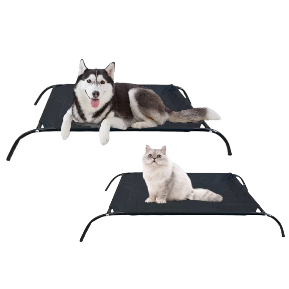 Elevated pet bed for cats and dogs