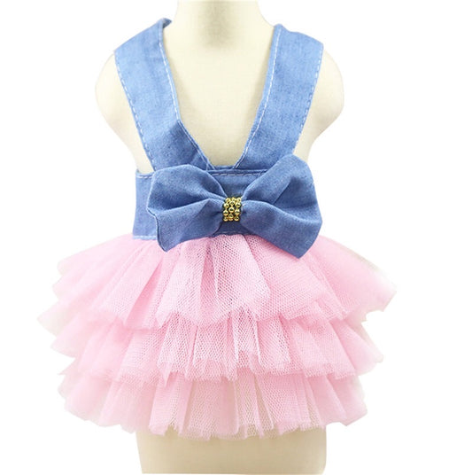 Denim pet frock