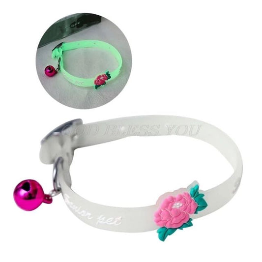 Rose - fluorescent pet collar