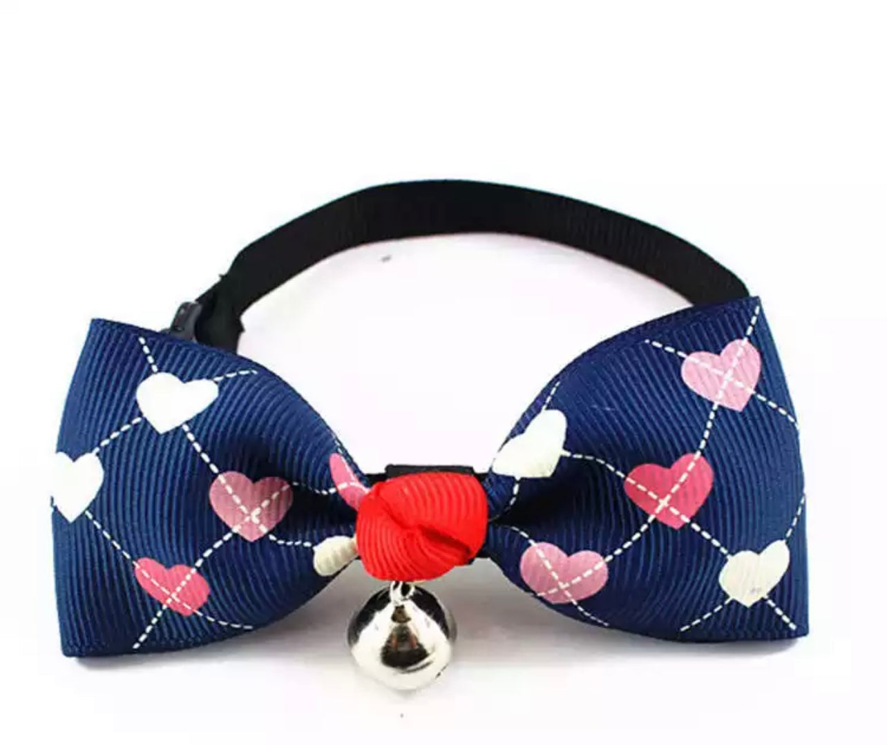 Printed Pet bows with bell adjustable