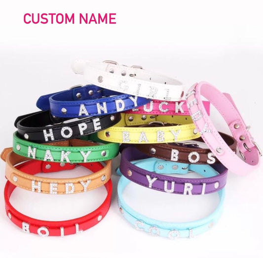 Pet name collars - custom any name