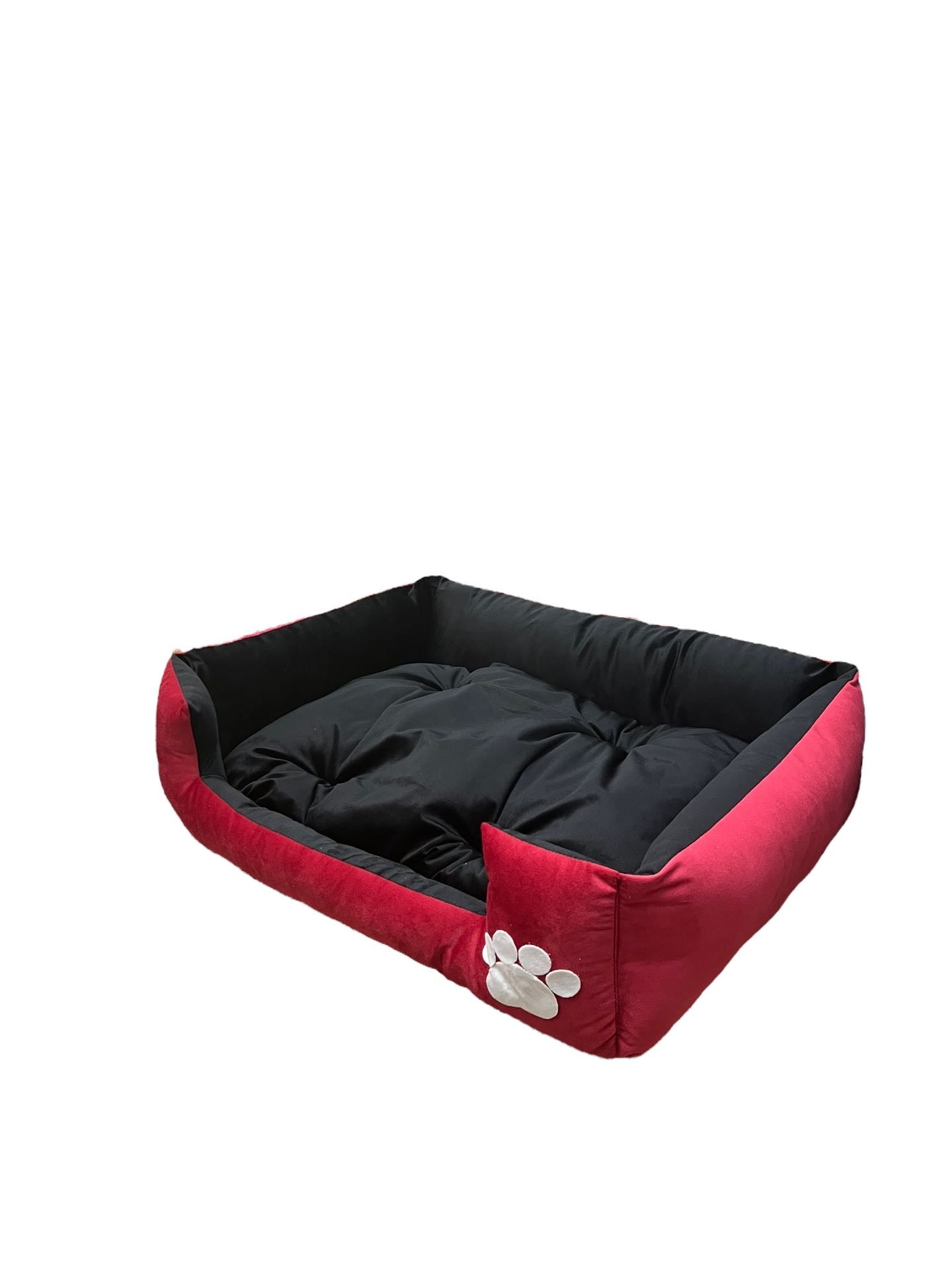 Comfy paw pet bed - XL - For cats & Small breed dogs | Red and Black