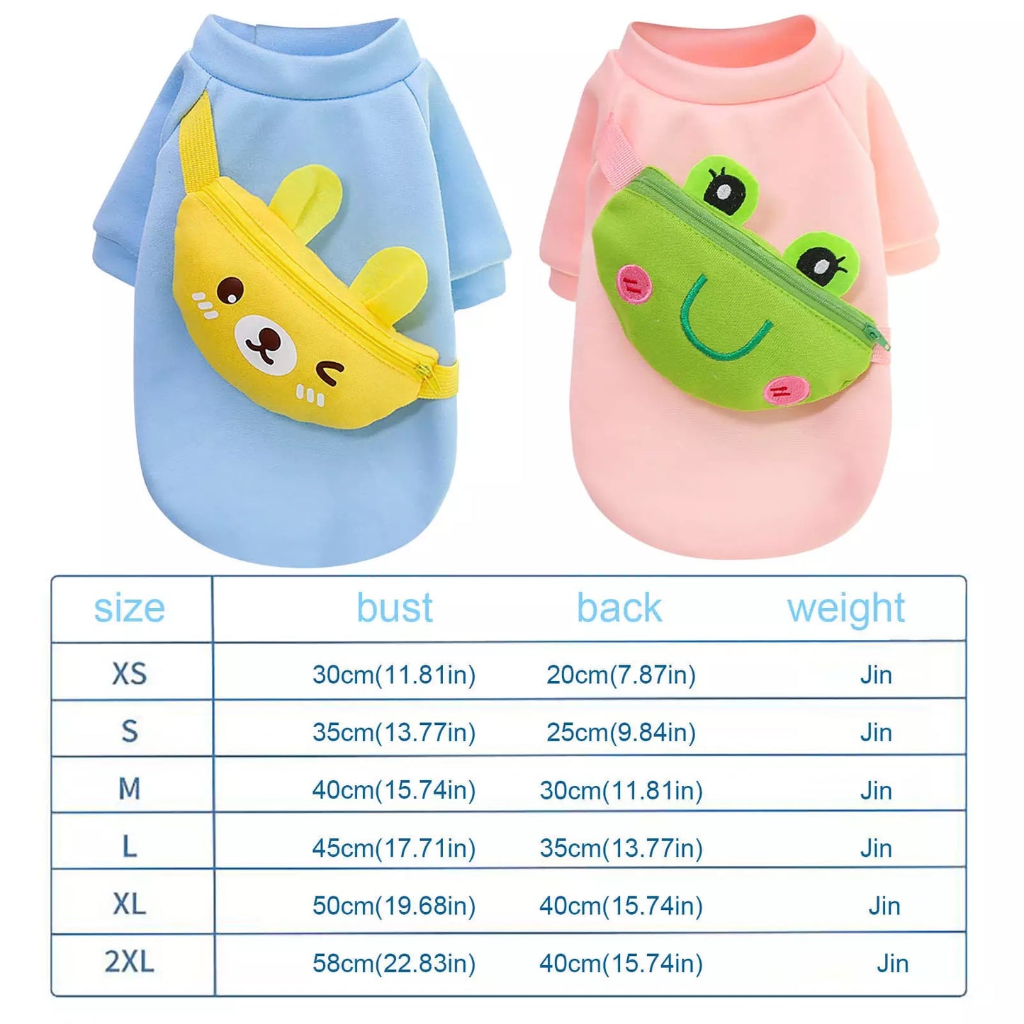 Froggy pouch pet sweater 🐸