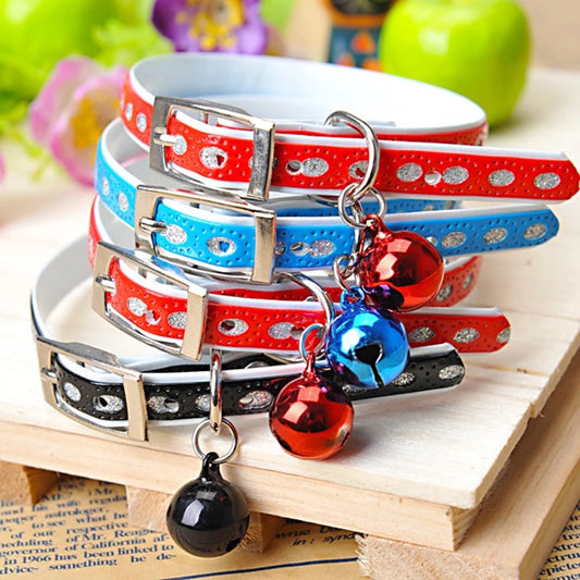 Leather Pet Bell Collar
