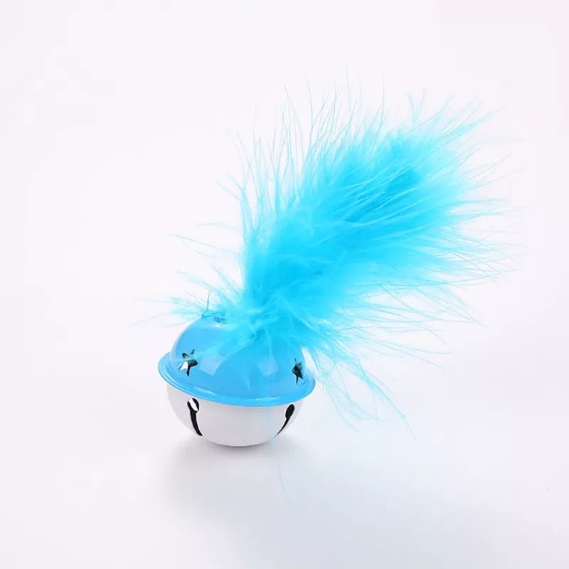 Feathers bell cat toy - stainless steel